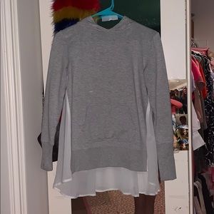 Workout open back hoodie